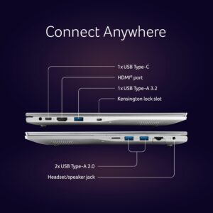 ASUS Vivobook 16, 16" FHD+ (1920 x 1200),Intel Core i5-13420H Processor,(16GB RAM/512GB SSD/Win 11/M365 Basic (1Year)*/Backlit Keyboard/Office Home 2024/Silver/1.88 kg),X1605VA-MB1627WS